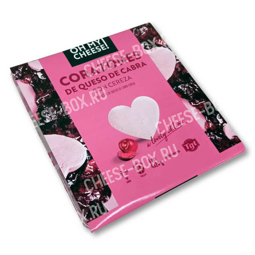 Corazones de queso de cabra con cereza (Сердечки из козьего сыра с вишней 4*20 80гр)