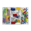 Крепежи канцелярские (скрепки, кнопки, зажимы)