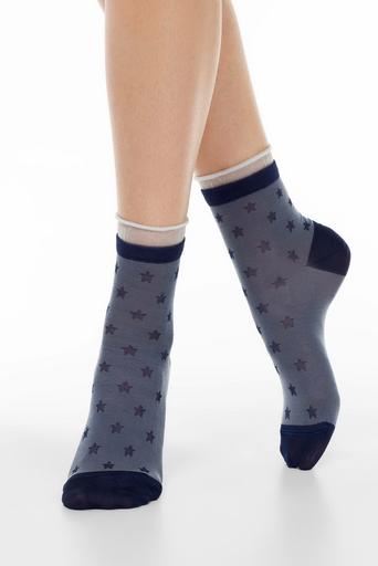 CONTE CLASSIC Носки из вискозы с глянцевым рисунком и декоративной прозрачной сеткой