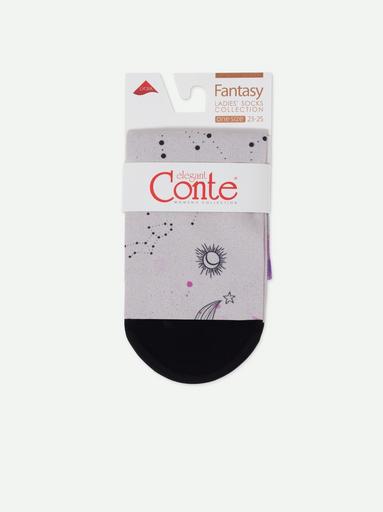 CONTE FANTASY Плотные носки с черным мыском и рисунком «Moon»