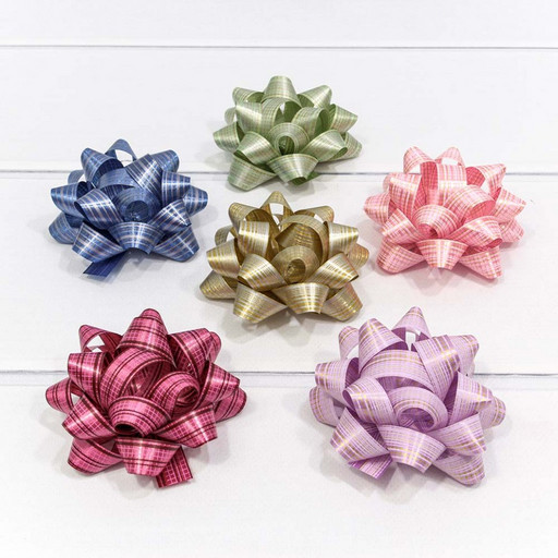 500562-89 Бант-звезда 7,6 см на липучке "Граффити" (микс) 1/6 1/48 упак.