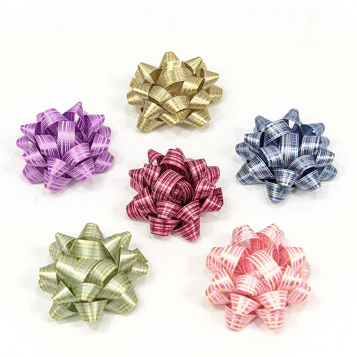 500562-63 Бант-звезда 6,3 см на липучке "Граффити" (микс) 1/12 1/72 упак.