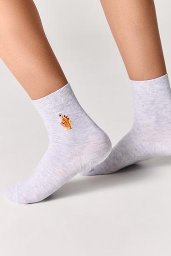 Conte-kids TIP-TOP Однотонные хлопковые носки с вышивкой20