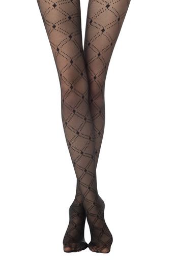 CONTE Vogue Колготки женские в ромбы с эффектом мелкой сетки4