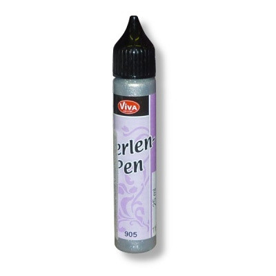 Краска для создания жемчужин VIVA Perlen Pen Mettalic, серебро-хром, п/туба с насадкой 25 мл