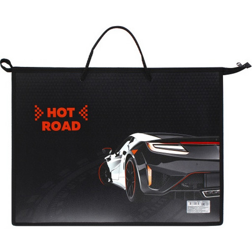 Папка художника, А3, пластиковая, с ручками, на молнии, КОКОС Autosport