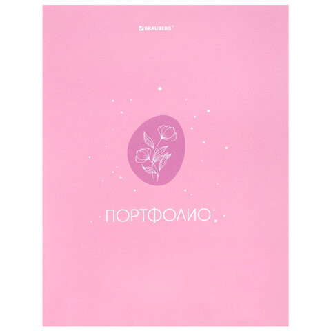 Папка-портфолио универсальная, 4 кольца, 20 файлов, 7БЦ матовая, BRAUBERG, "Gentle", 117558