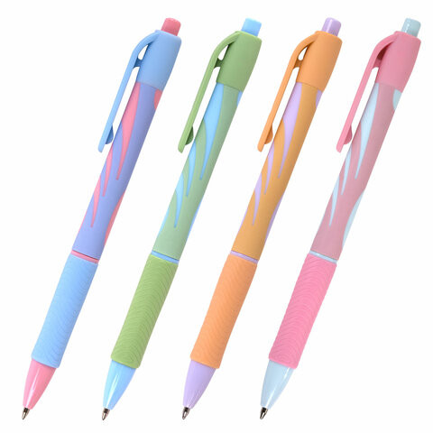 Ручка шариковая автоматическая BRAUBERG ULTRA-RT PASTEL, СИНЯЯ, 0,7 мм, линия 0,35 мм, 143933