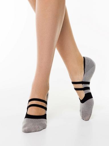 CONTE ELEGANT CLASSIC Подследники с люрексом и декоративными лентами-ремешками