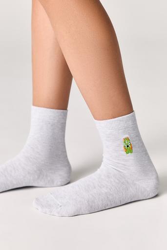 Conte-kids TIP-TOP Однотонные хлопковые носки с вышивкой16