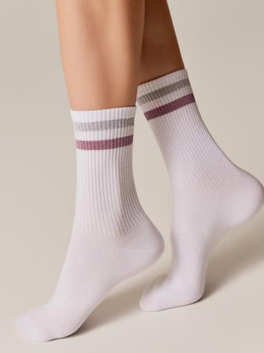 CONTE ACTIVE Хлопковые носки с яркими полосками из люрекса