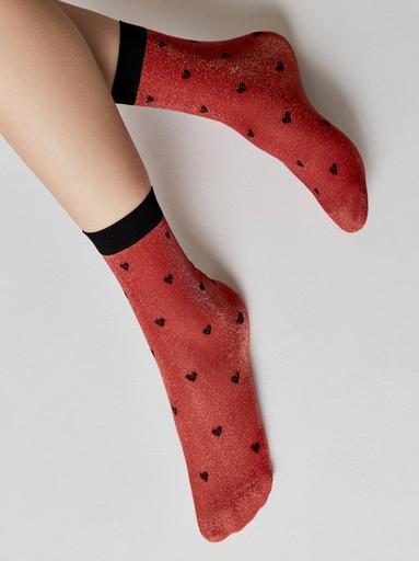 CONTE FANTASY Сияющие носки с объемными рисунками «Hearts»