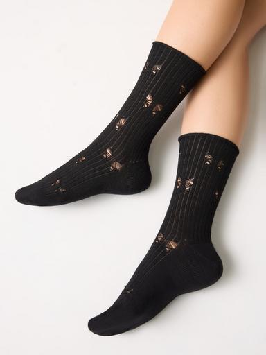 CONTE CLASSIC Носки женские хлопковые (ажурные, без резинки)