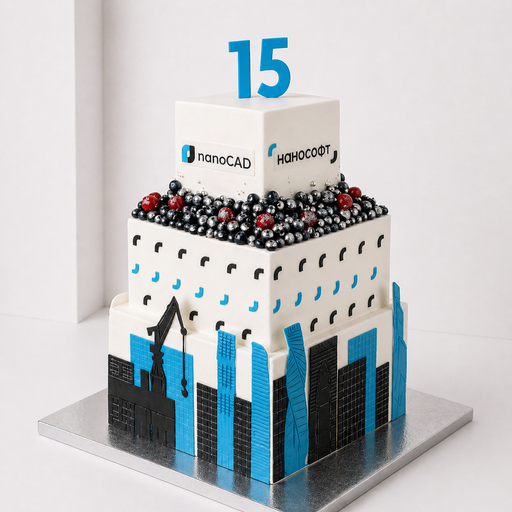 Корпоративный торт «15 лет компании»