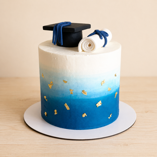 Торт на выпускной "Синяя вершина"