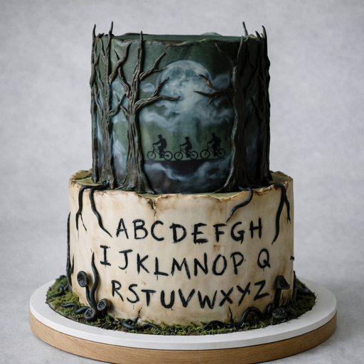 Торт "По ту сторону Хокинса"(Очень странные дела)