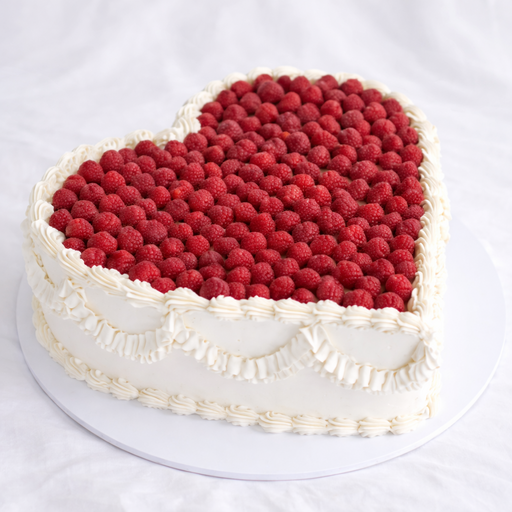 Свадебный торт "Малиновое сердце"