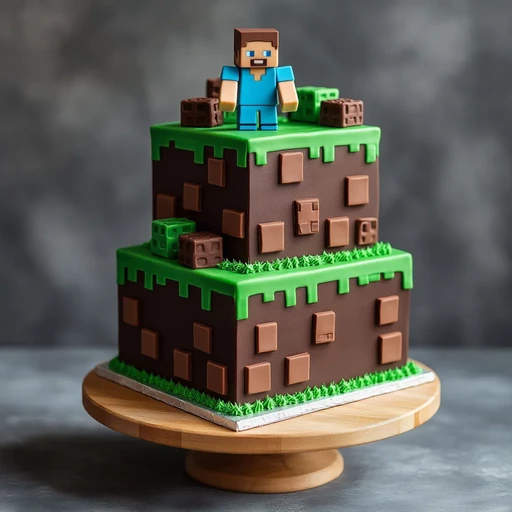 Детский торт "Блочное Приключение"