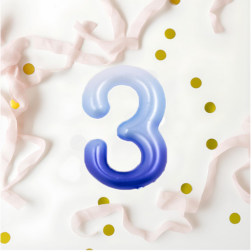 Свечи - цифры "Indigo gradient candels"