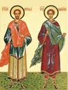 Мученики-бессребреники Косма и Дамиан, в Риме пострадавшие