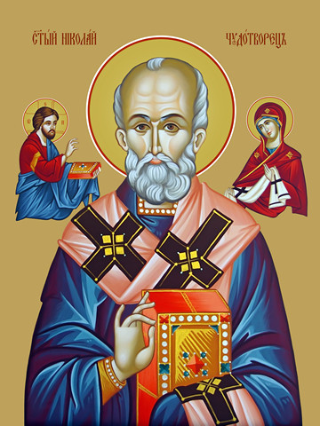 Николай Чудотворец, 50x100 см, арт Ид22450