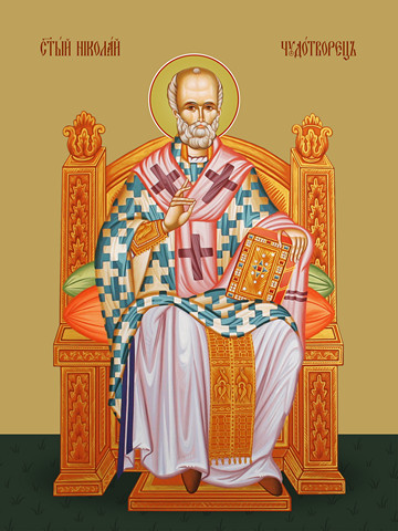Николай Чудотворец, 50x100 см, арт Ид22455