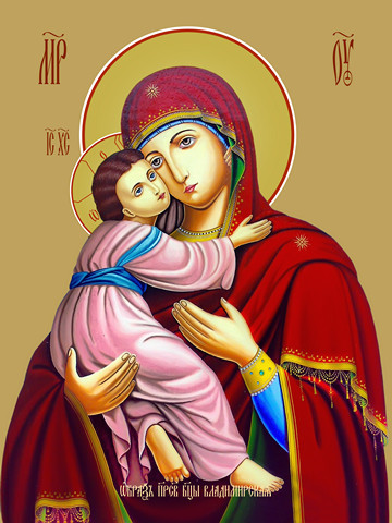 Владимирская икона божьей матери, 50x75 см, арт Ид20355
