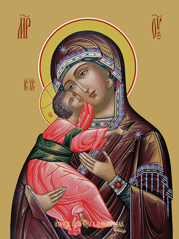 Владимирская икона божьей матери, 50x75 см, арт Ид20359