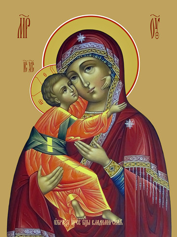 Владимирская икона божьей матери, 50x75 см, арт Ид20362