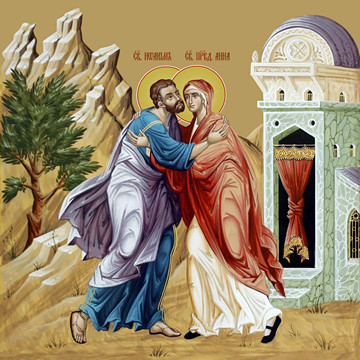 Иоаким и Анна, 50x50x4 см, арт Ид24555