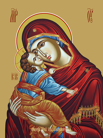 Владимирская икона божьей матери, 50x100 см, арт Ид22595