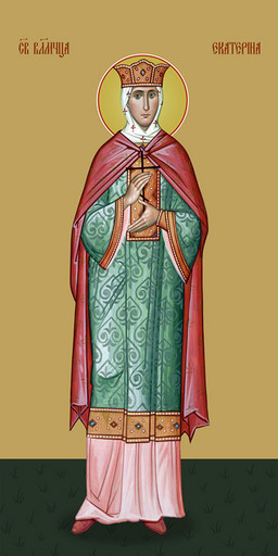 Мерная икона, Екатерина Александрийская, святая, 50x100 см, арт Ид24722
