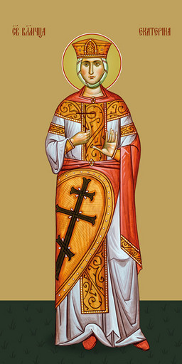 Мерная икона, Екатерина Александрийская, святая, 50x100 см, арт Ид24723