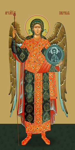 Мерная икона, Гавриил, архангел, 50x100 см, арт Ид24969