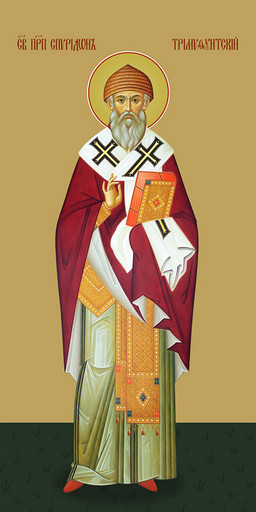 Мерная икона, Спиридон Тримифунтский, преподобный, 50x100 см, арт Ид25109