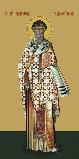 Мерная икона, Спиридон Тримифунтский, преподобный, 50x100 см, арт Ид25110