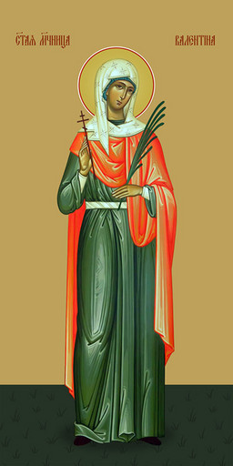 Мерная икона, Валентина Кесарийская, мученица, 50x100 см, арт Ид25142