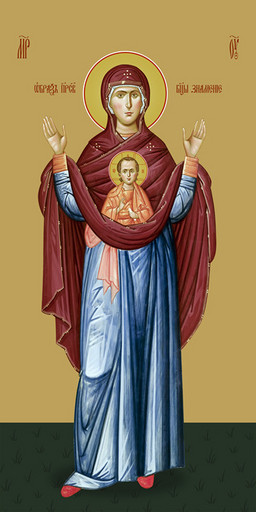 Мерная икона, Знамение, 50x100 см, арт Ид25210