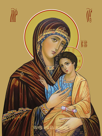 Казанская икона божьей матери, 50x100 см, арт Ид22762