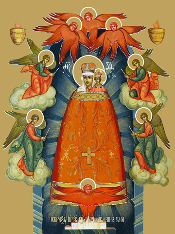 Пресвятая Богородица Прибавление ума, 15x20x1,8 см, арт Ид3641