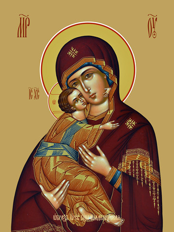 Владимирская икона божьей матери, 50x100 см, арт Ид22633