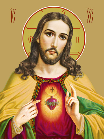Святое Сердце Иисуса, 50x100 см, арт Ид22511