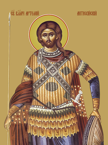 Артемий Антиохийский, святой, 25x28 см, арт Ид6158