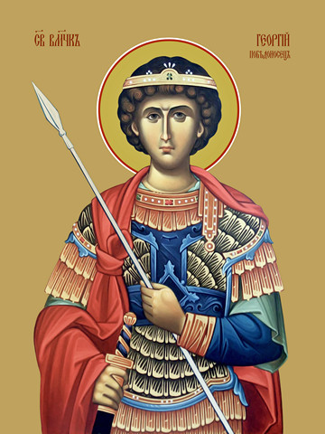 Георгий Победоносец, великомученик, 50x100 см, арт Ид23163
