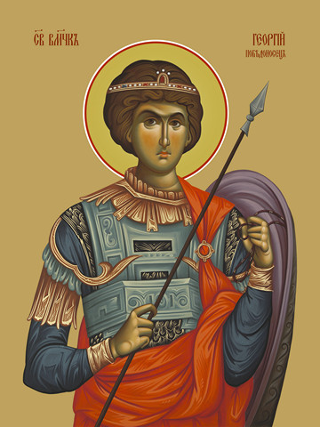 Георгий Победоносец, великомученик, 50x100 см, арт Ид23167