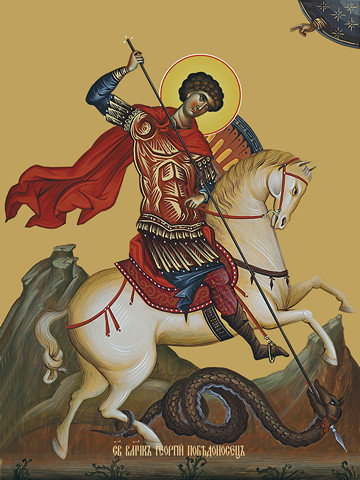 Георгий Победоносец, великомученик, 50x100 см, арт Ид23175