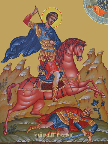 Дмитрий Солунский, великомученик, 40x60 см, арт Ид18591