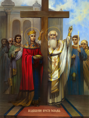 Воздвижение Креста Господня, 25x28 см, арт Ид6961