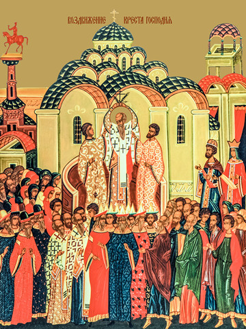Воздвижение Креста Господня, 15x20 см, арт Ид4726