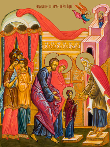 Введение во храм Пресвятой Богородицы, 50x75 см, арт Ид21636